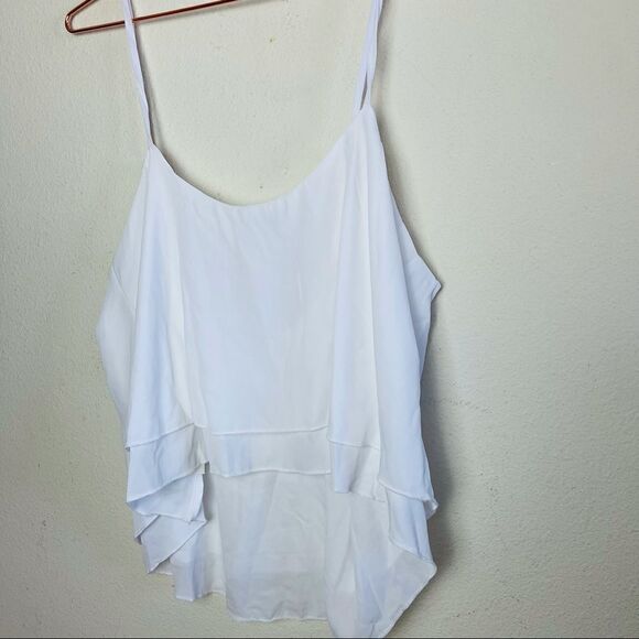 NWT Charlotte Russe White Beaded Tank Top Medium - Picture 6 of 6